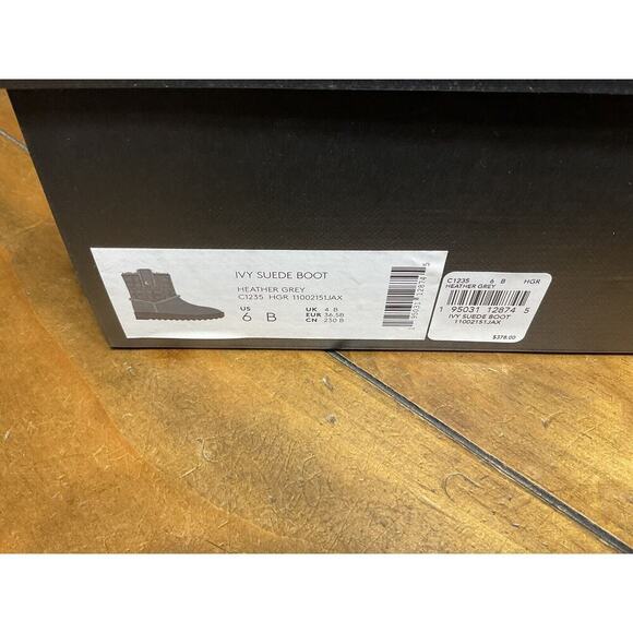 COACH Suede Ivy Boots Size 6 B Heather Grey - Picture 3 of 11